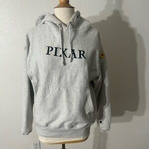 PIXAR ANIMATION STUDIOS CHAMPION HOODIE GRAY SIZE SMALL EMERYVILLE, CA